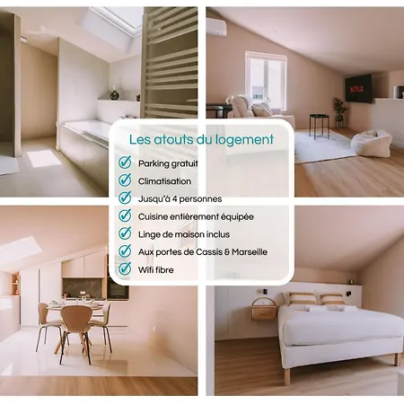 Quietude-Loft Neuf-Clim & Parking Apartment Roquefort-la-Bedoule Exterior photo